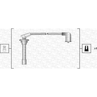 Фото Комплект проводов зажигания MAGNETI MARELLI 941318111104