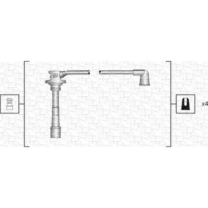 Zdjęcie Zestaw przewodów zapłonowych MAGNETI MARELLI 941318111177
