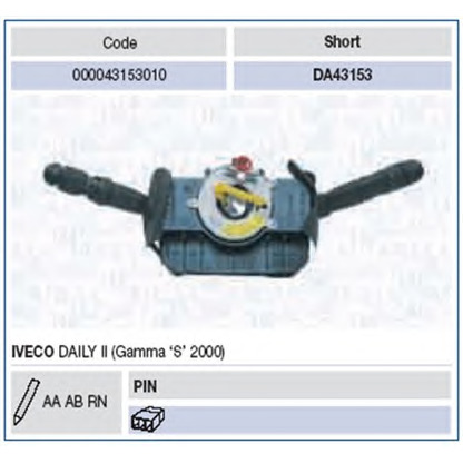 Photo Steering Column Switch MAGNETI MARELLI 000043153010