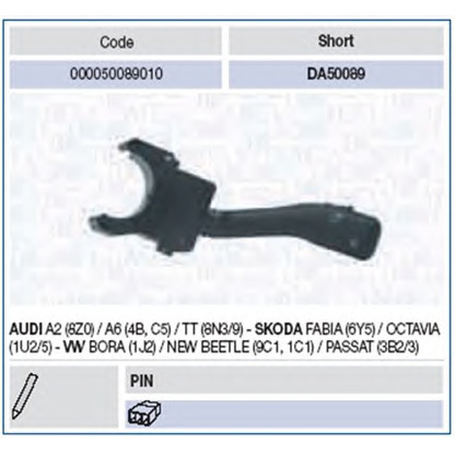 Photo Wiper Switch; Steering Column Switch MAGNETI MARELLI 000050089010