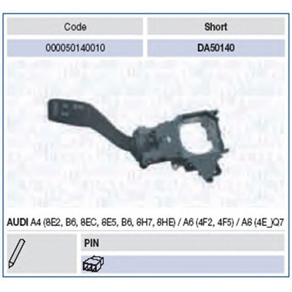 Photo Control Stalk, indicators; Steering Column Switch MAGNETI MARELLI 000050140010