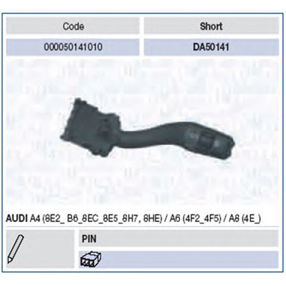 Photo Wiper Switch; Steering Column Switch MAGNETI MARELLI 000050141010
