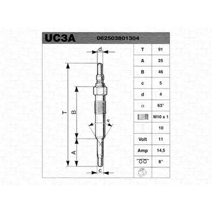 Photo Glow Plug MAGNETI MARELLI 062503801304