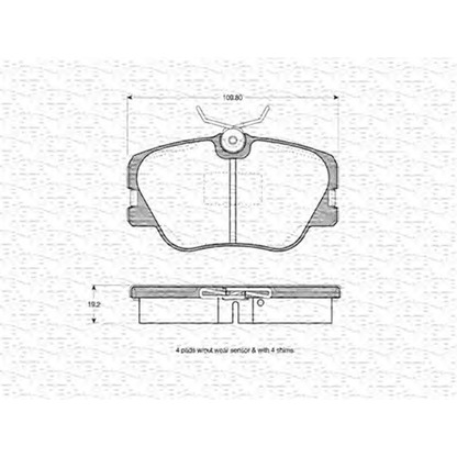 Foto Kit pastiglie freno, Freno a disco MAGNETI MARELLI 363702160044