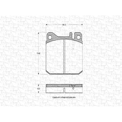 Foto Bremsbelagsatz, Scheibenbremse MAGNETI MARELLI 363702160107