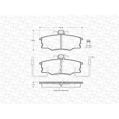 Foto Kit pastiglie freno, Freno a disco MAGNETI MARELLI 363702160178