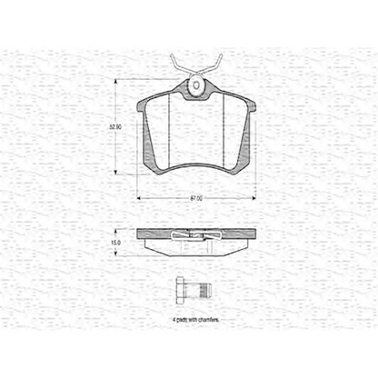 Photo Brake Pad Set, disc brake MAGNETI MARELLI 363702160201