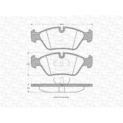 Foto Bremsbelagsatz, Scheibenbremse MAGNETI MARELLI 363702160203