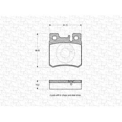 Foto Bremsbelagsatz, Scheibenbremse MAGNETI MARELLI 363702160339