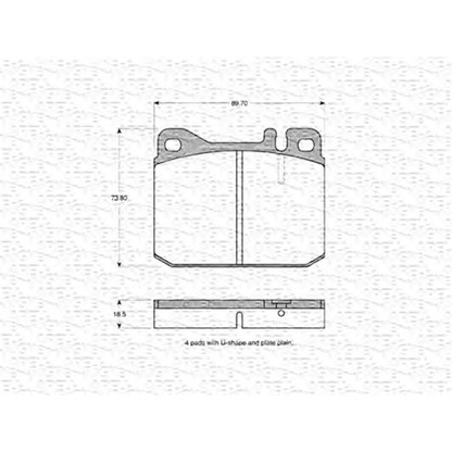 Foto Bremsbelagsatz, Scheibenbremse MAGNETI MARELLI 363702160348