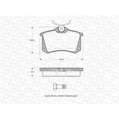 Photo Brake Pad Set, disc brake MAGNETI MARELLI 363702160413