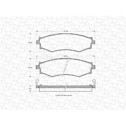 Foto Kit pastiglie freno, Freno a disco MAGNETI MARELLI 363702160506