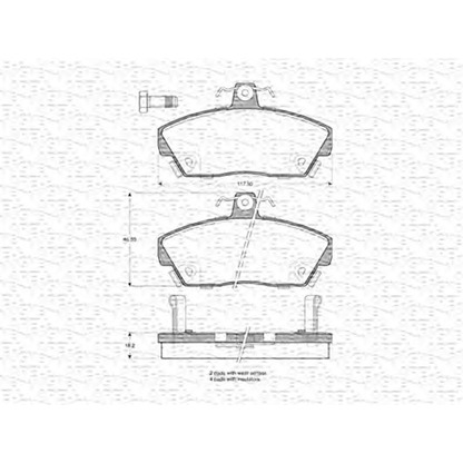 Photo Brake Pad Set, disc brake MAGNETI MARELLI 363702160556