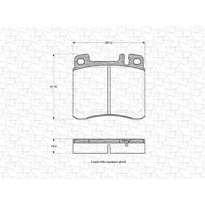 Foto Bremsbelagsatz, Scheibenbremse MAGNETI MARELLI 363702160567