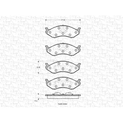 Photo Brake Pad Set, disc brake MAGNETI MARELLI 363702160588