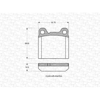 Foto Kit pastiglie freno, Freno a disco MAGNETI MARELLI 363702160596