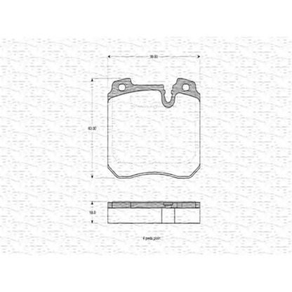 Foto Kit pastiglie freno, Freno a disco MAGNETI MARELLI 363702160597