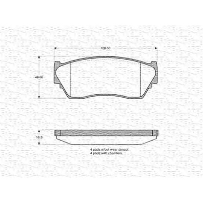 Foto Kit pastiglie freno, Freno a disco MAGNETI MARELLI 363702160602