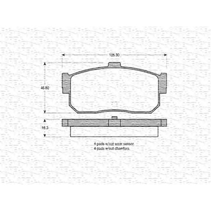 Foto Bremsbelagsatz, Scheibenbremse MAGNETI MARELLI 363702160604