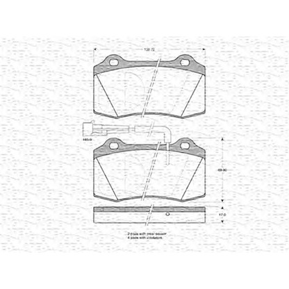 Foto Kit pastiglie freno, Freno a disco MAGNETI MARELLI 363702160621