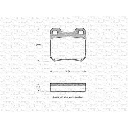 Photo Brake Pad Set, disc brake MAGNETI MARELLI 363702160653