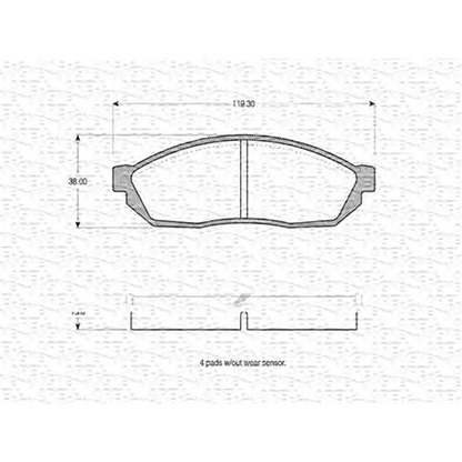 Photo Brake Pad Set, disc brake MAGNETI MARELLI 363702160711