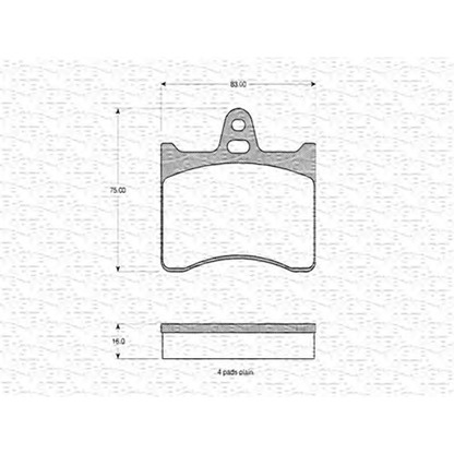 Foto Bremsbelagsatz, Scheibenbremse MAGNETI MARELLI 363702160716