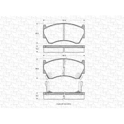 Photo Brake Pad Set, disc brake MAGNETI MARELLI 363702160766