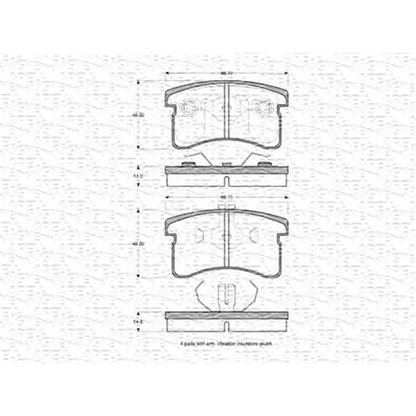 Photo Brake Pad Set, disc brake MAGNETI MARELLI 363702160772