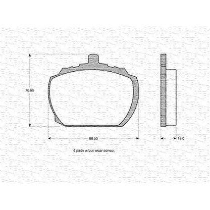 Foto Kit pastiglie freno, Freno a disco MAGNETI MARELLI 363702160797