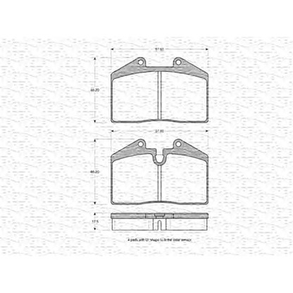 Photo Brake Pad Set, disc brake MAGNETI MARELLI 363702160820