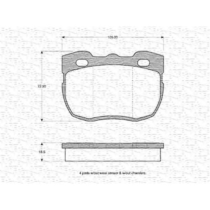 Foto Kit pastiglie freno, Freno a disco MAGNETI MARELLI 363702160828