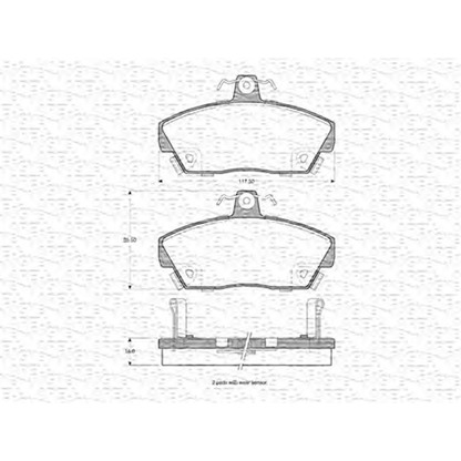 Foto Juego de pastillas de freno MAGNETI MARELLI 363702160860