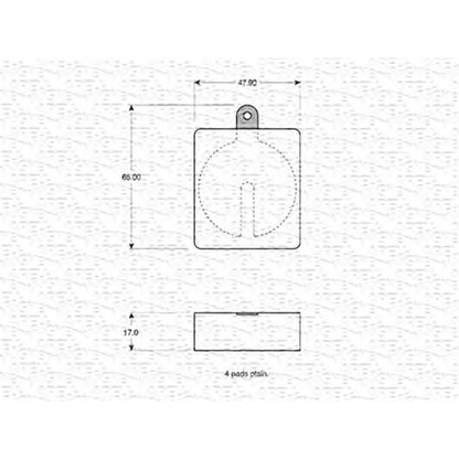 Photo Brake Pad Set, disc parking brake MAGNETI MARELLI 363702160883