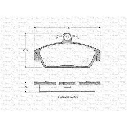 Photo Brake Pad Set, disc brake MAGNETI MARELLI 363702160946