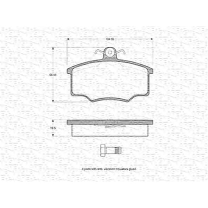 Photo Brake Pad Set, disc brake MAGNETI MARELLI 363702160947