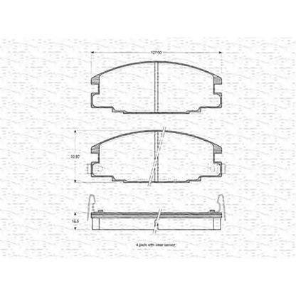 Foto Kit pastiglie freno, Freno a disco MAGNETI MARELLI 363702160952