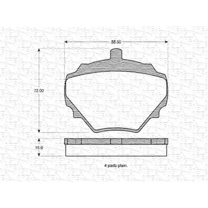 Photo Brake Pad Set, disc brake MAGNETI MARELLI 363702160999