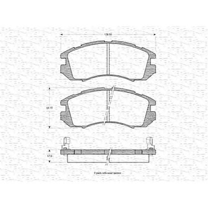 Photo Brake Pad Set, disc brake MAGNETI MARELLI 363702161008