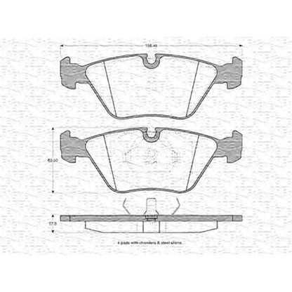 Foto Bremsbelagsatz, Scheibenbremse MAGNETI MARELLI 363702161017