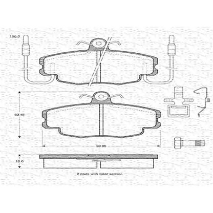 Photo Brake Pad Set, disc brake MAGNETI MARELLI 363702161018