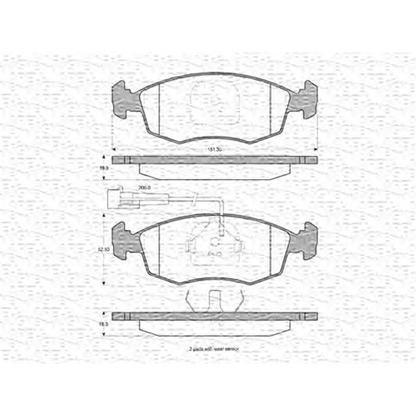 Foto Kit pastiglie freno, Freno a disco MAGNETI MARELLI 363702161019