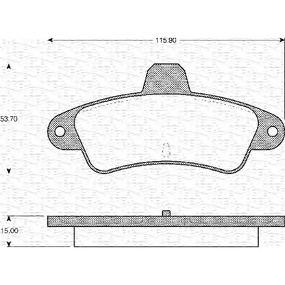 Photo Brake Pad Set, disc brake MAGNETI MARELLI 363702161148