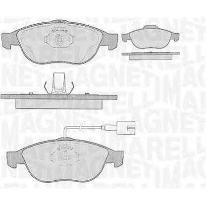 Foto Kit pastiglie freno, Freno a disco MAGNETI MARELLI 363916060108