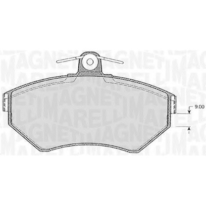 Photo Kit de plaquettes de frein, frein à disque MAGNETI MARELLI 363916060145