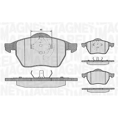 Foto Bremsbelagsatz, Scheibenbremse MAGNETI MARELLI 363916060146