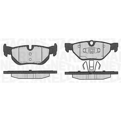 Photo Kit de plaquettes de frein, frein à disque MAGNETI MARELLI 363916060149