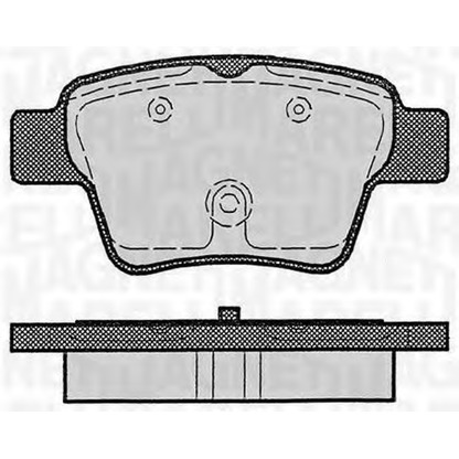 Photo Kit de plaquettes de frein, frein à disque MAGNETI MARELLI 363916060179