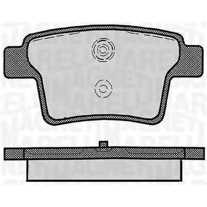 Photo Kit de plaquettes de frein, frein à disque MAGNETI MARELLI 363916060267