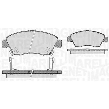 Zdjęcie Zestaw klocków hamulcowych, hamulce tarczowe MAGNETI MARELLI 363916060275